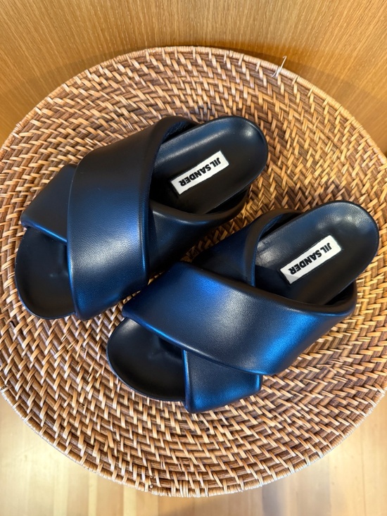 Jil Sander crossover-strap leather sandals